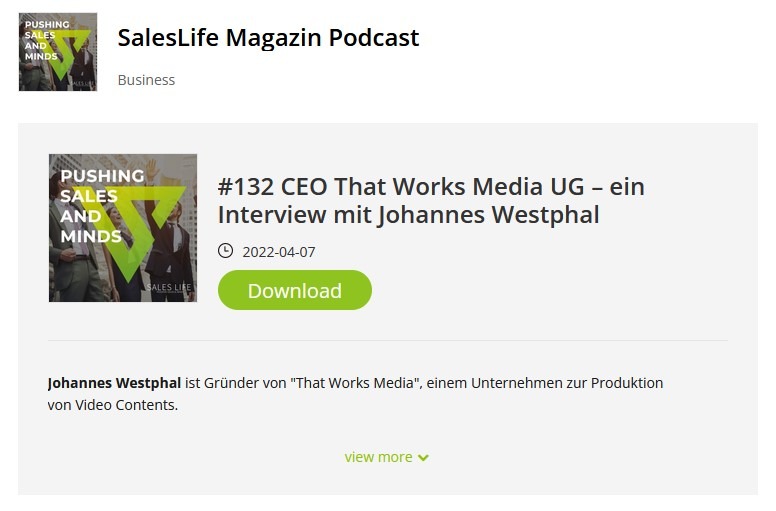 SalesLife Interview eLearning Thatworksmedia Podcast 2